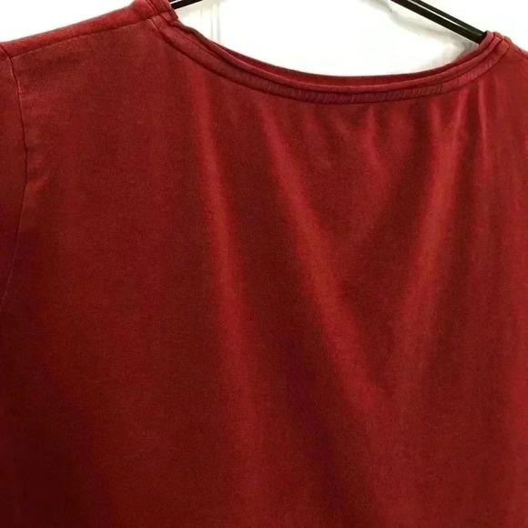 Olsen Short Sleeved  Shirt V-Neck Orange Size Small - Picture 16 of 16